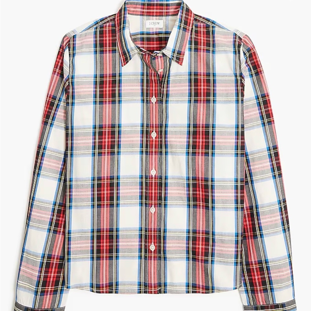 NWT J. Crew women’s Tartan modern button-down Shirt